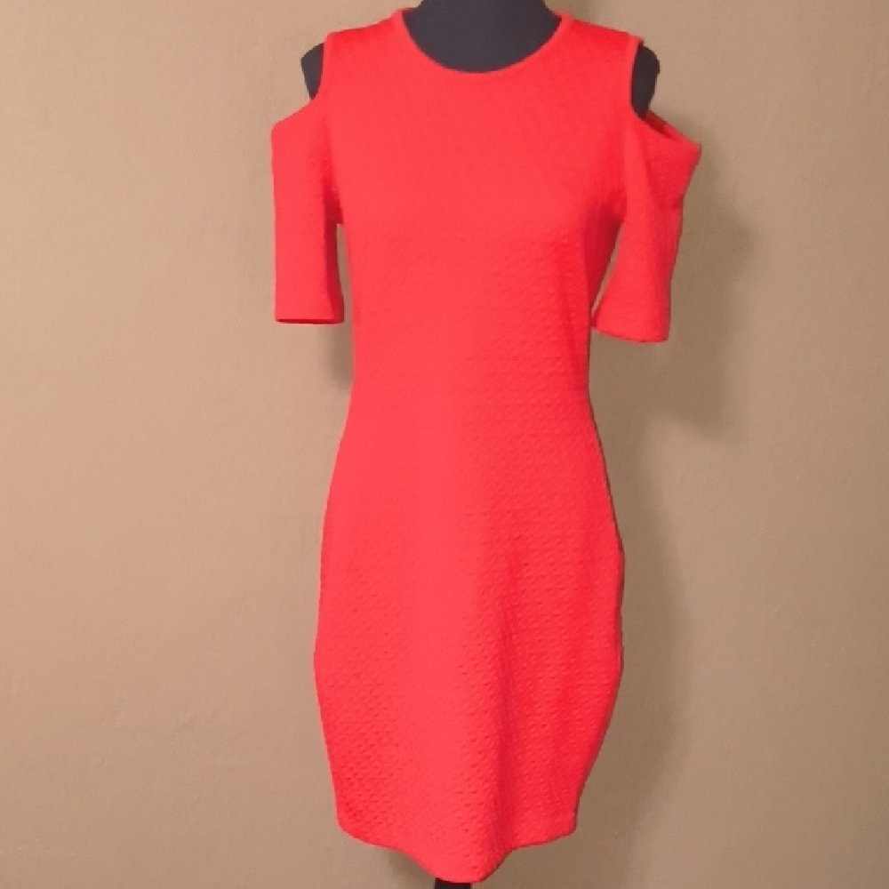 Michael Kors Women's Cold Shoulder Jacquard Dress Size Medium
